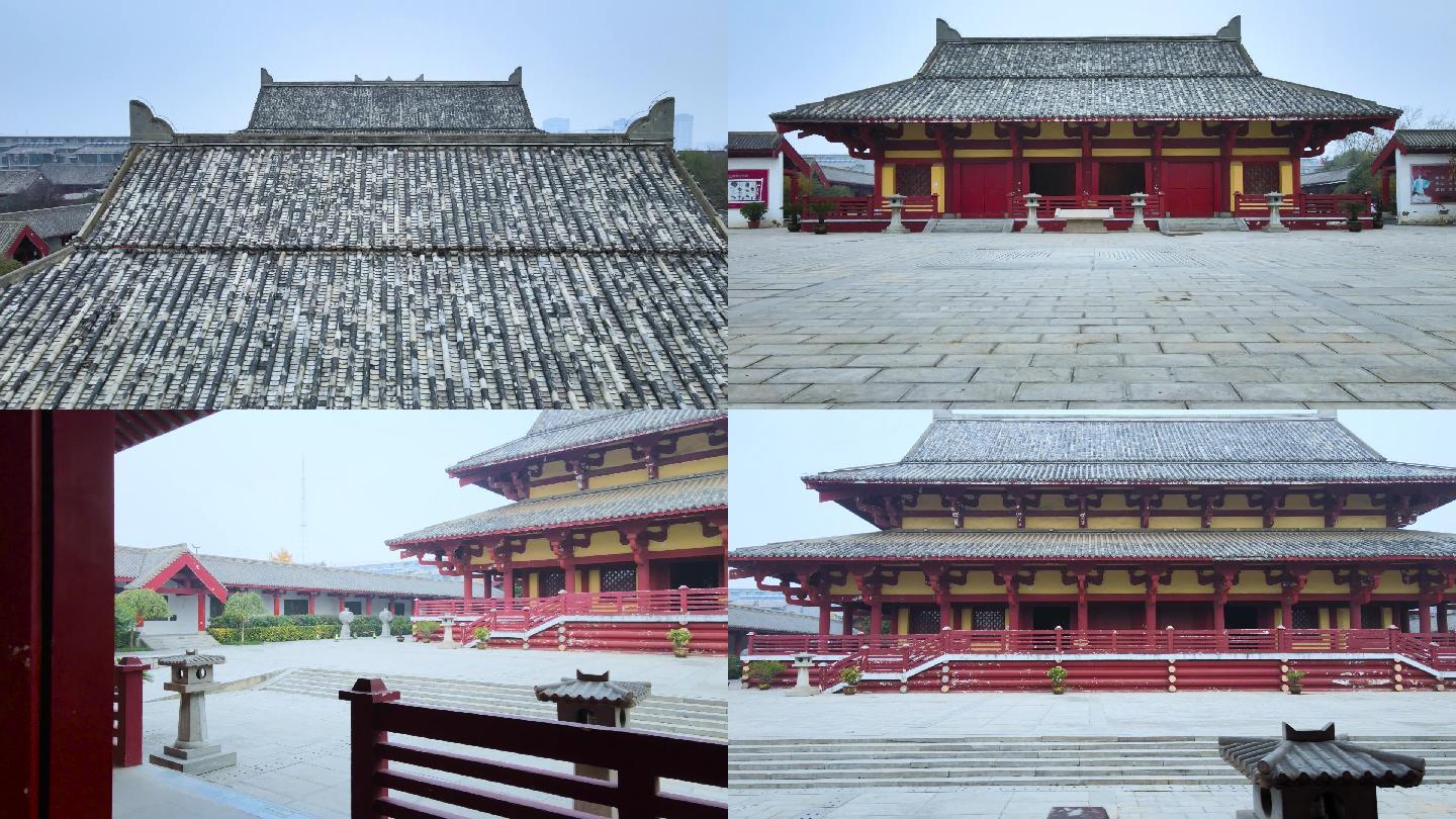 古风古建素材航拍古代建筑丞相府(一)