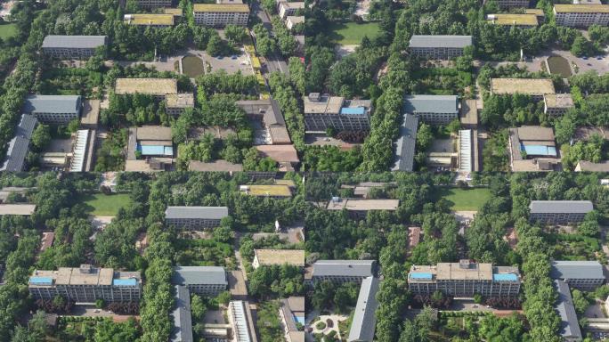 陕西高校西北大学太白校区航拍4K西安高校