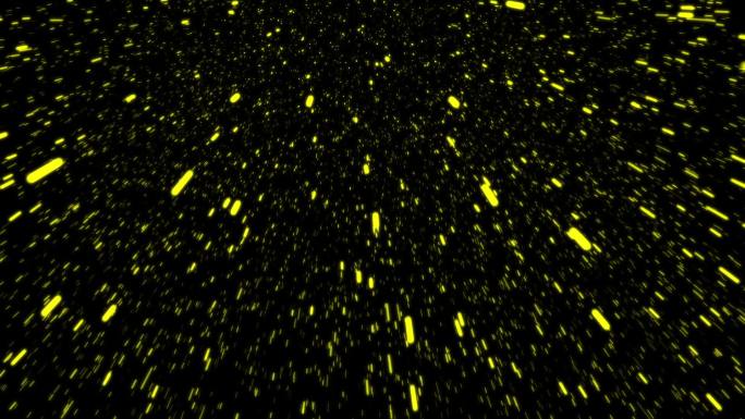 黄色和黑色的飞片场景舞台冲屏粒子流粒子线