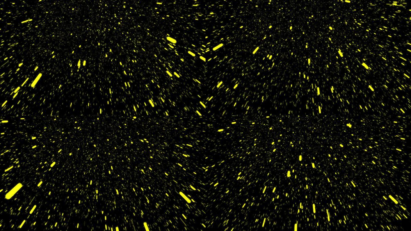黄色和黑色的飞片场景舞台冲屏粒子流粒子线