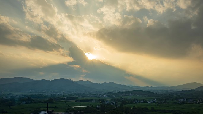 阳光 光芒 光束 天空 延时