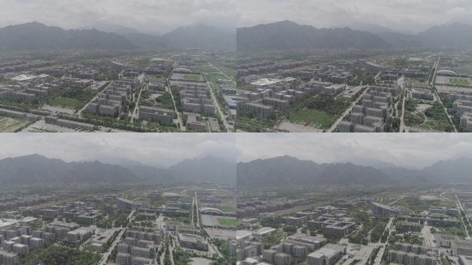 陕西高校西北工业大学长安校区环境航拍4K