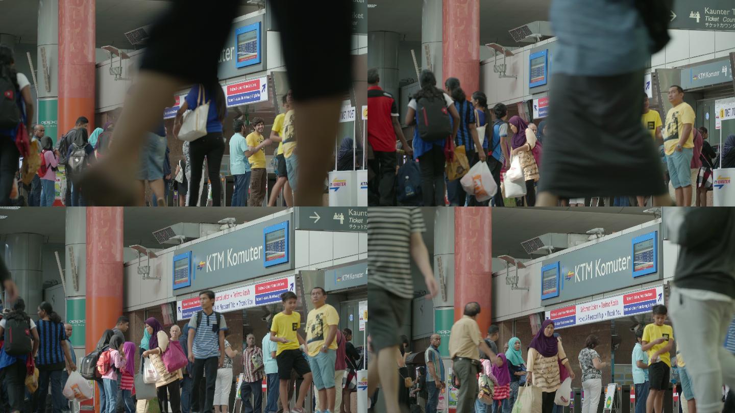 马来西亚,吉隆坡,火车站的人流