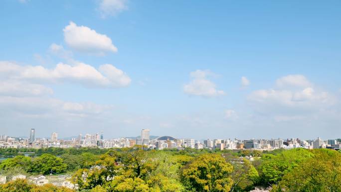 福冈市的景观空镜头