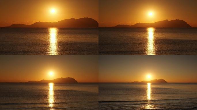 超长焦推拉拍摄海岛日出
