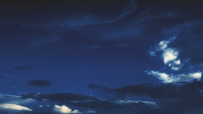 【HD天空】蓝色阴云阴天阴郁深蓝暗黑云影