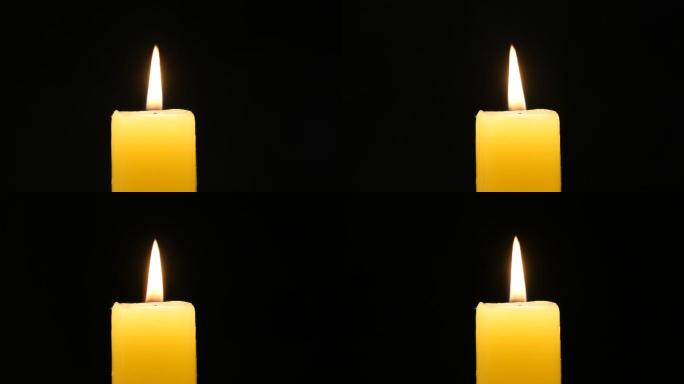 黄色烛光祈祷蜡烛片头文字幕烛光哀悼