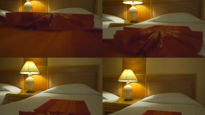 卧室的床和灯的视频
