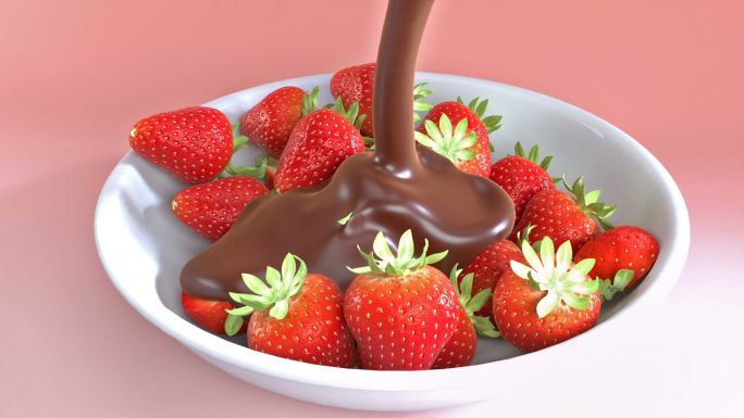 草莓巧克力水果广告视频