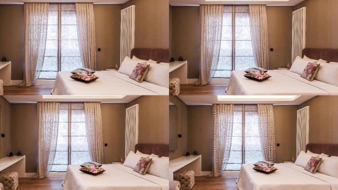 舒适的卧室家装装潢装修风格民宿客房宾馆