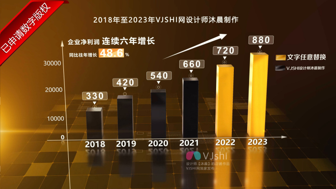 E3D金色大气柱状图AE模版