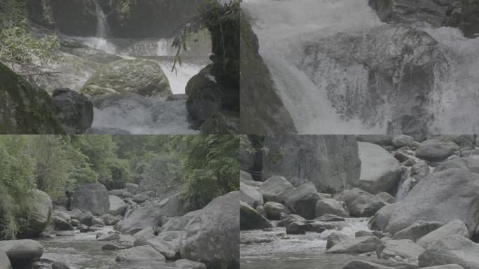 山泉 瀑布 流水 自然 清泉