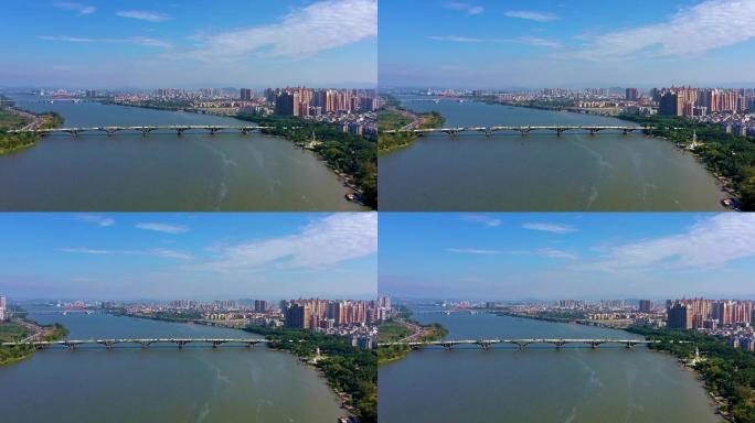 惠州市惠城区东江大桥航拍视频