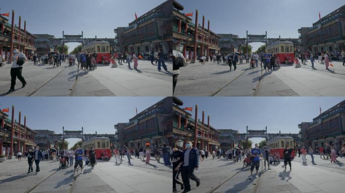 8K 热闹的北京老字号商业街前门大栅栏