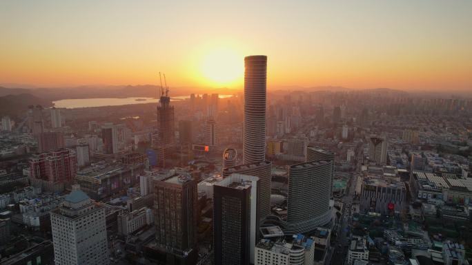 夕阳下苏宁广场 4K 徐州地标