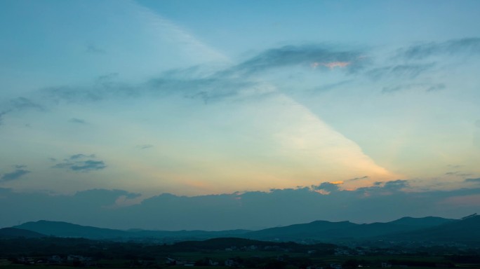 傍晚暮色夕阳黄昏