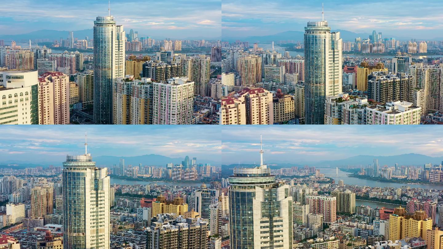 惠州市惠城区国贸大厦航拍视频