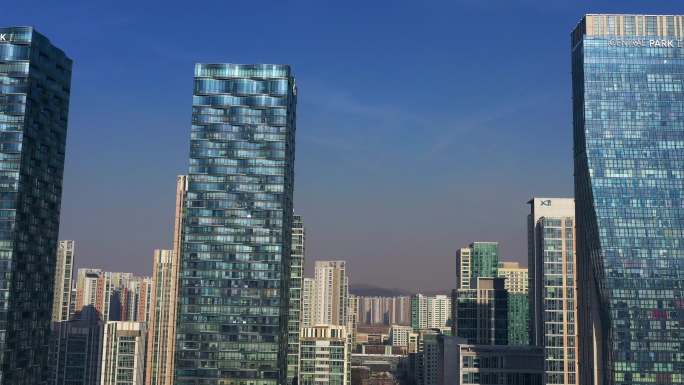 高层建筑鸟瞰图写字楼高楼大厦办公楼