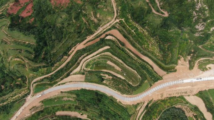 山西省沿黄公路（运城平陆段）群山高空航拍