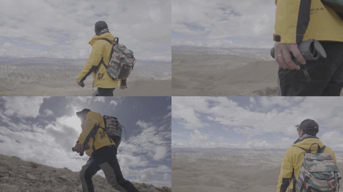 4k原素材可调色-西藏徒步旅行者