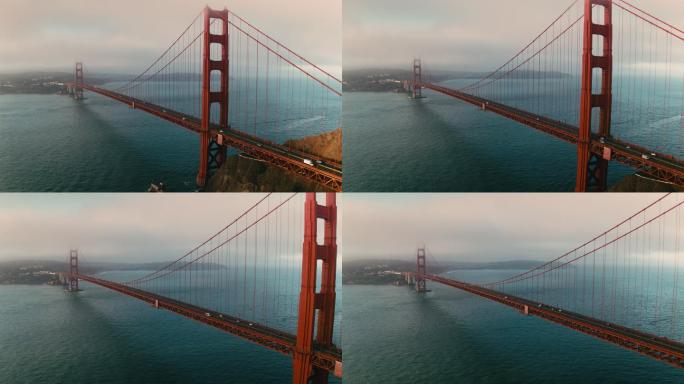 旧金山金门大桥的航拍