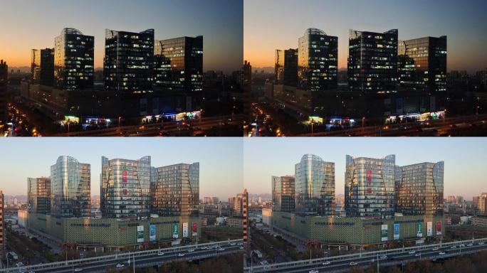 【原创】城市建筑夜幕和凌晨窗外夜景