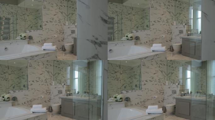 室内拍摄的豪华酒店的一个空浴室