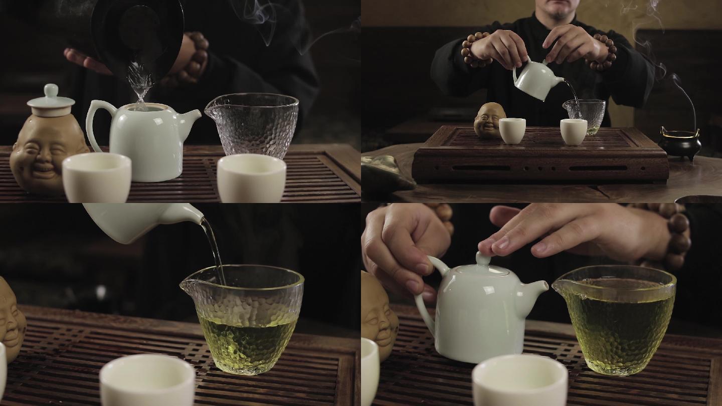 中国传统茶冲泡茶道茶艺禅意唯美喝茶沏茶品