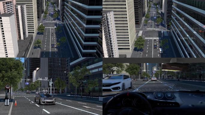 【原创】4K智慧交通无人驾驶智能汽车行驶