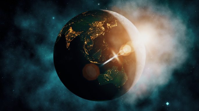 在地球上的日出