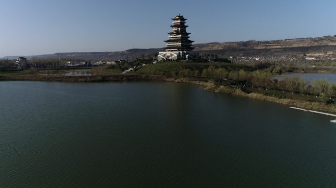 宝鸡眉县博物馆航拍4K眉县旅游眉县宣传片