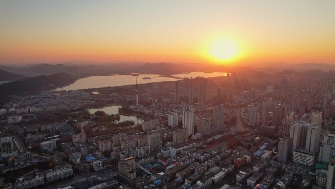 夕阳下的徐州-2 徐州云龙湖 徐州旅游