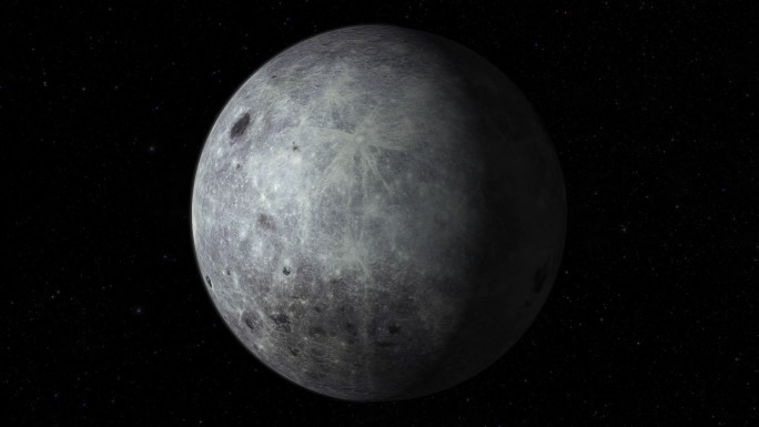 合成月亮月亮旋转科技黑白质感