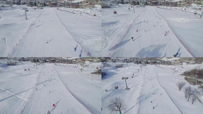 户外滑雪场航拍