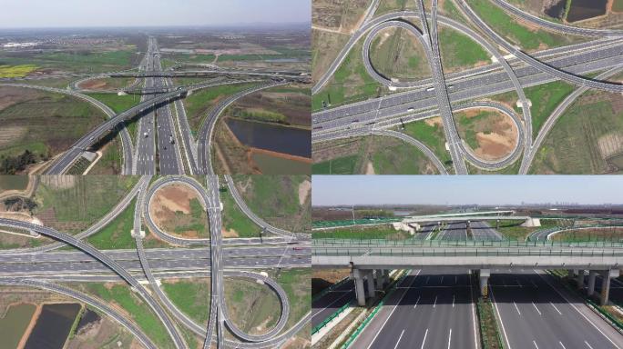 航拍高速公路视频素材，安徽高速