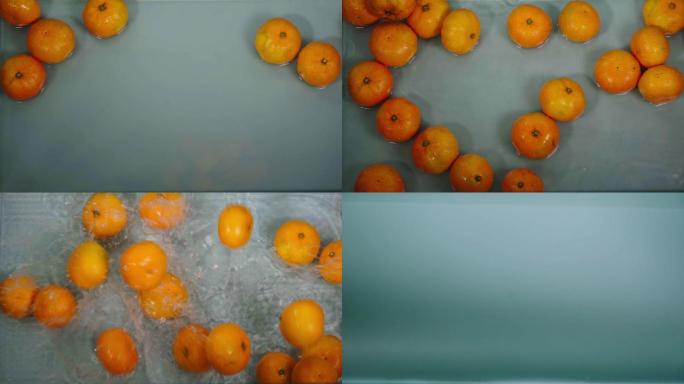 橘子入水广告视频素材