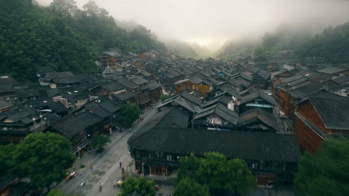 中国贵州传统的木制村落