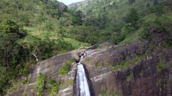 斯里兰卡瀑布高山流水野外山谷
