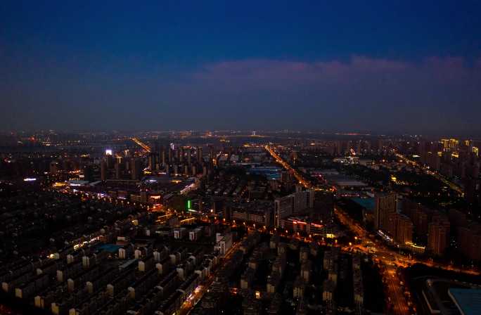滁州城区夜景延时