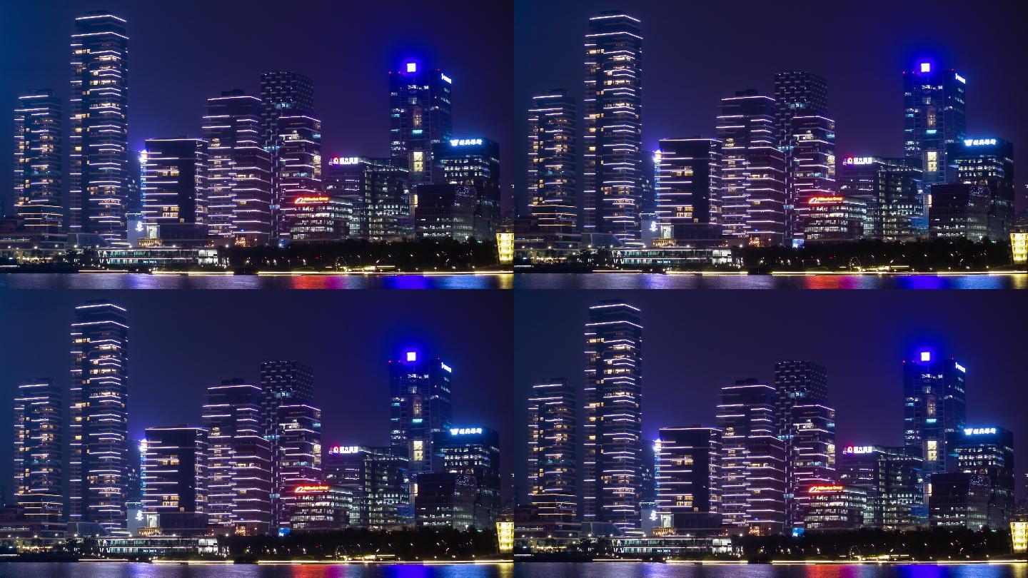 夜光照亮了中国著名的城市