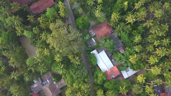 俯瞰斯里兰卡市的4k镜头