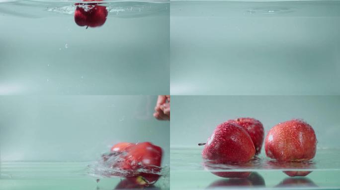 苹果入水高清广告素材