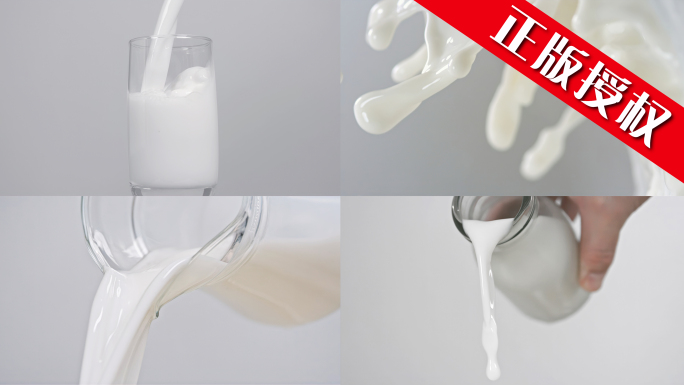 奶牛杯子奶茶牛奶粉倒牛奶牛奶流体牛奶牛奶