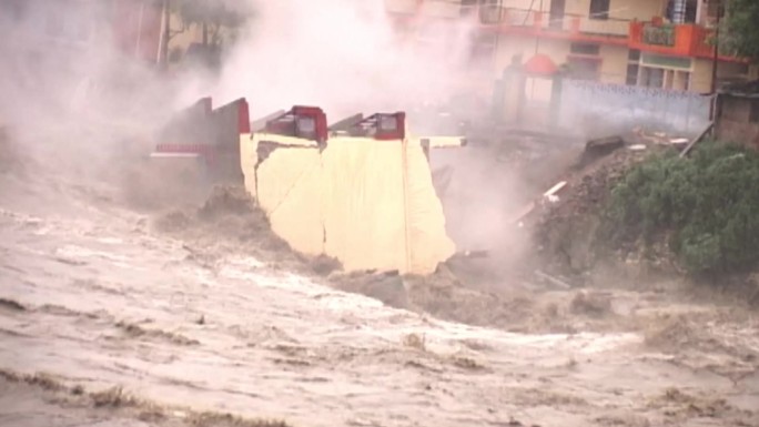 印度恒河洪水爆发洪水破坏家园洪水泛滥