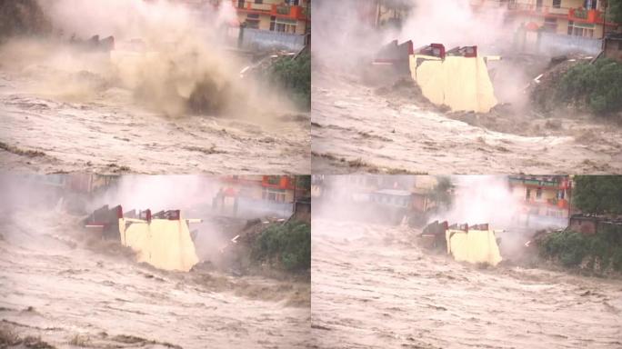 印度恒河洪水爆发洪水破坏家园洪水泛滥