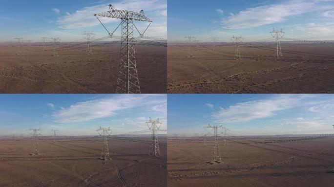 沙漠高压线塔