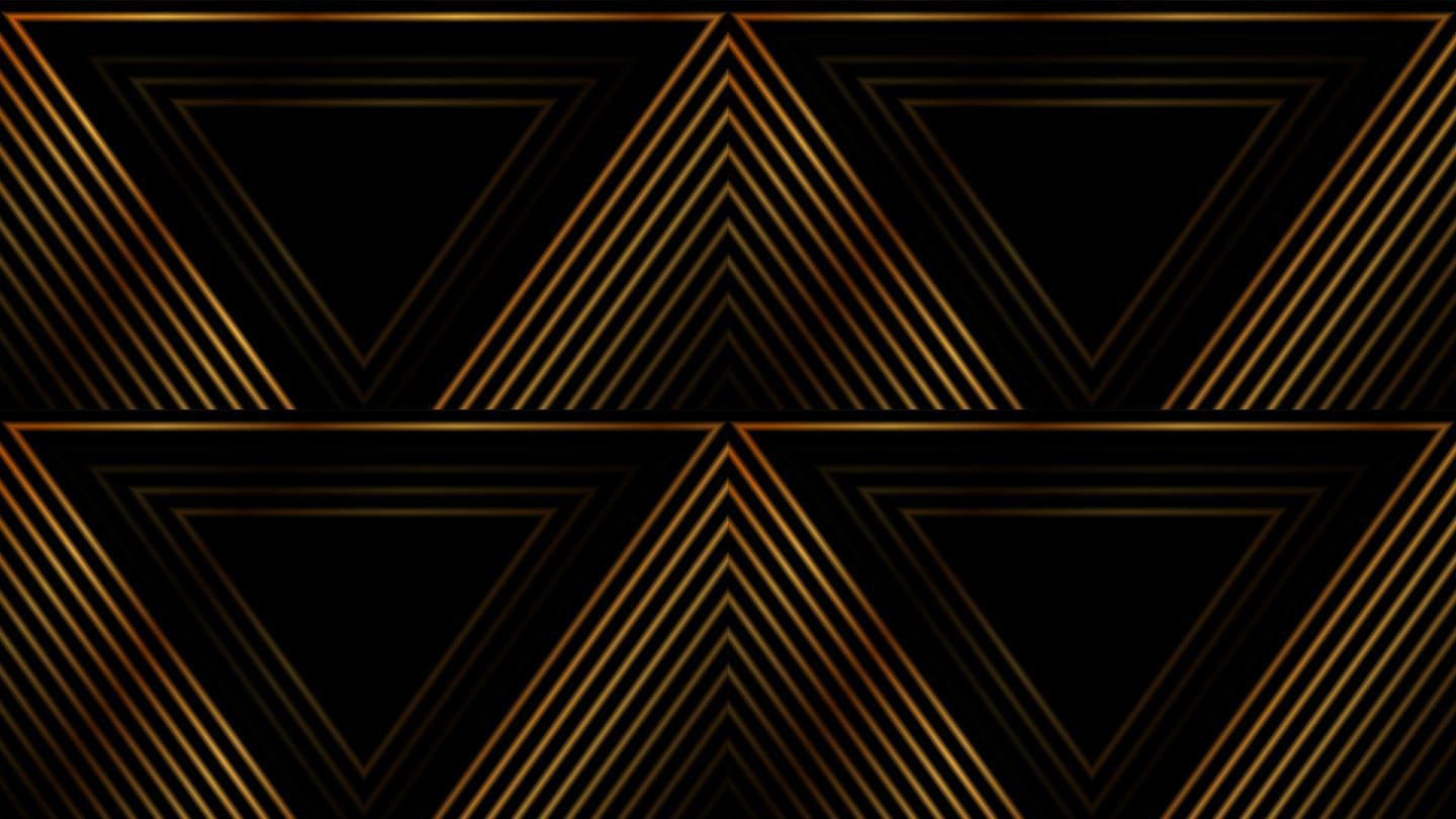 金色抽象三角形背景