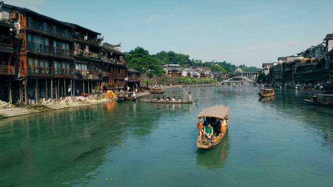 中国传统水村在凤凰城风景