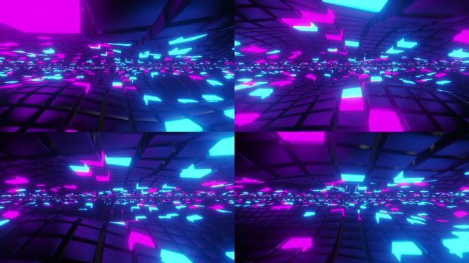 抽象背景动画循环霓虹灯设计激光