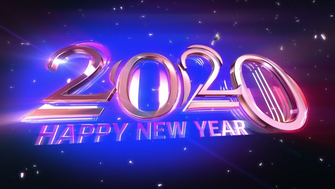 高质量的2020年新年开幕动画。